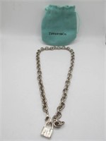 STUNNING AUTHENTIC TIFFANY & CO LOCK NECKLACE 19"