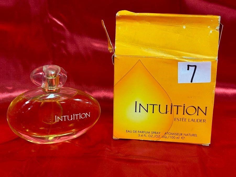 VTG Estee Lauder Perfume, Intuition, 3.4 OZ Opened