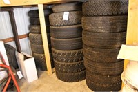 3 stacks of misc tires