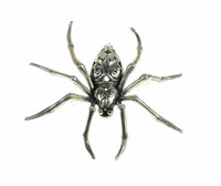 Jezlaine Sterling Silver Spider Brooch