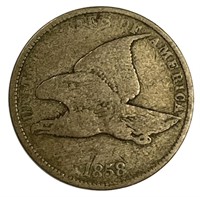 1858 Flying Eagle Cent - VG