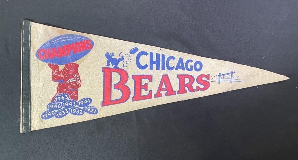 Chicago Bears 1921-1963 Champions Pennant