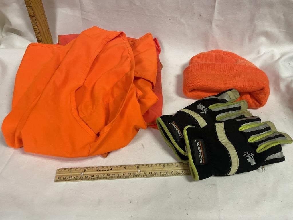 Orange wear and gloves