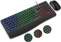 Wired Keyboard and Mouse Combo  Light Up Letters