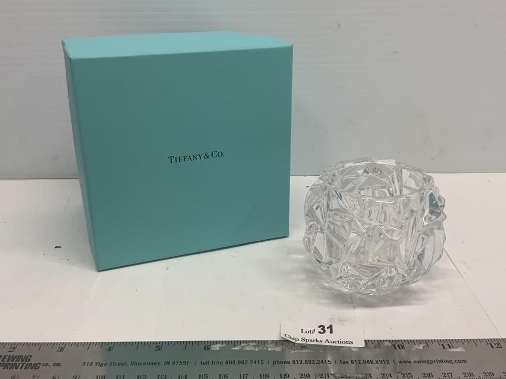 Tiffany & Co. Glass Crystal Rock Votive Candle