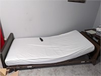 Hospital Bed w/ Sheets, Rail, & Table