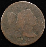 1795 S-78 FLOWING HAIR LARGE CENT VG-F