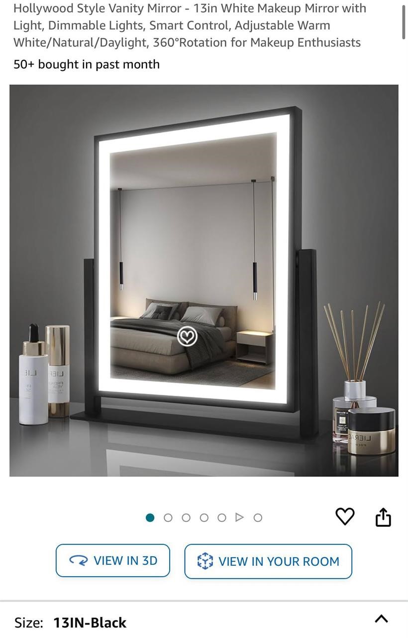 Hollywood Style Vanity Mirror - 13in