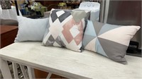 Set Of Three Decorative Pillows.
