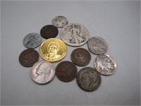 Vintage Coin Grab bag Lot - Some Silver!