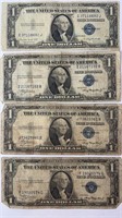(4) BLUE SEAL 1935 SILVER CERTIFICATES
