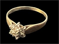 10KT YELLOW AND WHITE GOLD LADY'S RING