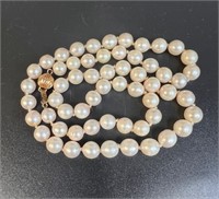 PEARL NECKLACE WITH14KT GOLD CLASP