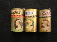 Antique Golden Cameos Matches & Containers