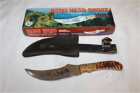 Rams Head Bowie Knife w/Box