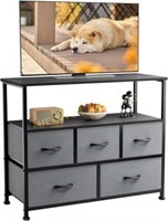 ANTONIA TV Stand  39 TV  5 Drawers  BLACK