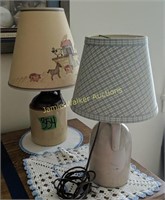 2 Stoneware Jug Converted Table Lamps. 2nd Floor