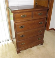 Maple four-drawer chest, 32" W. x 18" D. x 41" H.