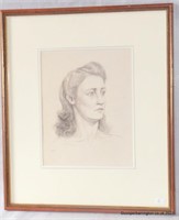 Signed Florence E. Balshaw Portrait Study