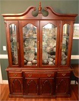 BROYHILL TWO PIECE CHINA HUTCH CONTENTS NOT INCL.