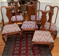 SIX DINING ROOM CHAIRS