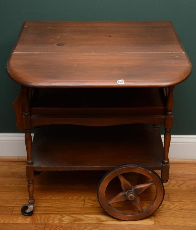 VINTAGE WOODEN TEA CART