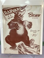 Harvard vs Brown Nov 16 1946 football program