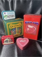 50 % OFF! VTG Tin 5-Piece Tin Set