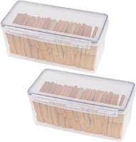 2 Pack Bread Box, Plastic Bread Container, Large S