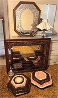 Vintage Decor - Lamps, Crochet & Mirrors