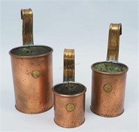 Vintage English Copper Measuring Cups