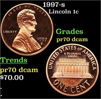 Proof 1997-s Lincoln Cent 1c Grades GEM++ Proof De