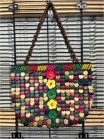 Flower beaded purse