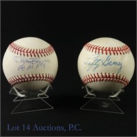 Stan Bahnsen & Lefty Gomez Sgd Baseballs W/COAs