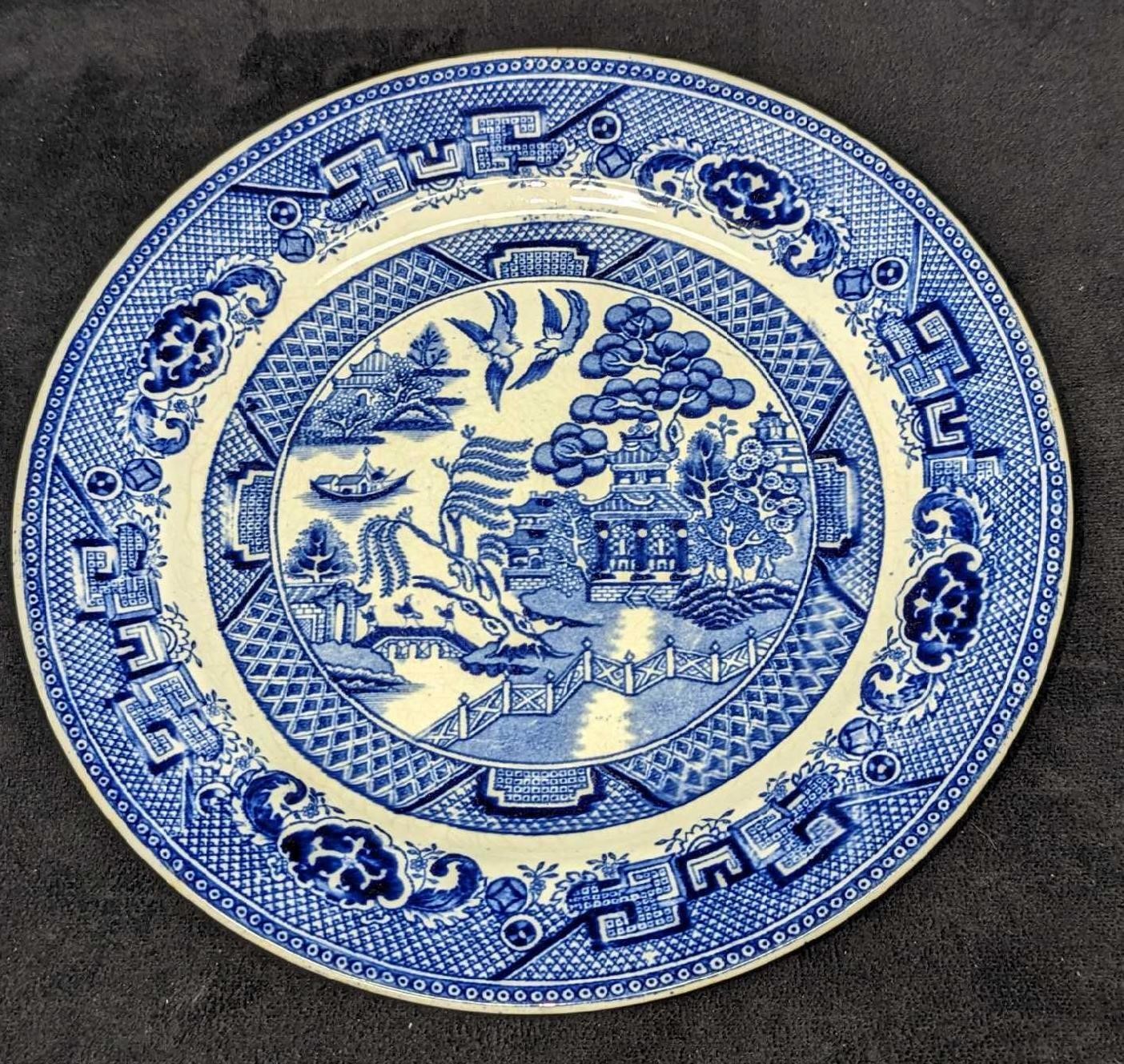 Antique Petrus Regout & Co Maastricht Willow Plate