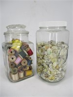 Lot (2) Jars of Early Buttons