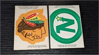 2 1972 OPC Hockey Logo Cards Chicago Minnesota
