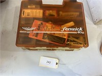FENWICK TACKLE BOX FULL OF MISCELLANEOUS HARDWARE