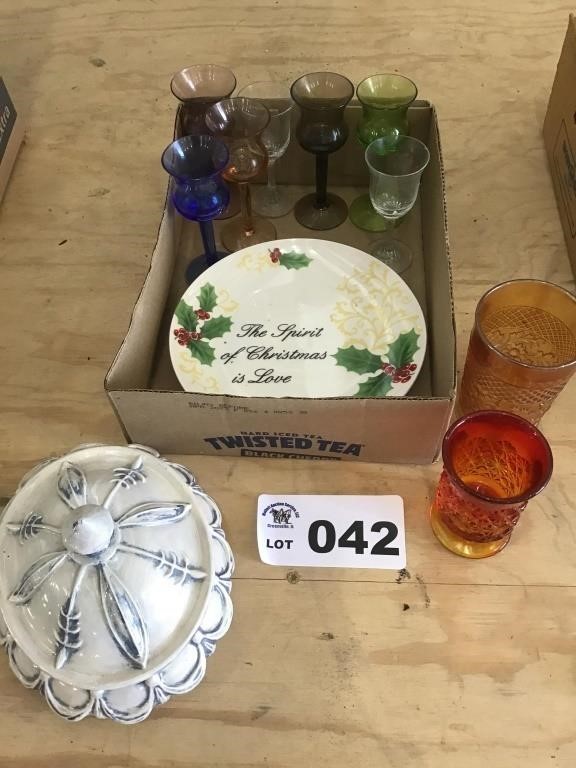 CANDY DISH, STEM GLASSES, OTHER