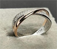 18kt Gold Plated .925 Solid Silver Mobius Ring