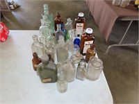 Lot of Old Medicine Bottles