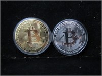 2 pcs Bitcoin Medalions