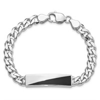 Sterling Silver  Enameled Bar Men's Bracelet