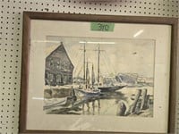 Water Color Signed M. H. Pooeo 28x22