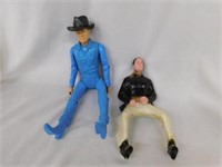Cowboy doll - plastic sitting cowboy