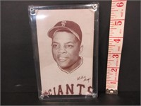 WILLIE MAYS EXHIBIT BASEBALL PHOTO CARD