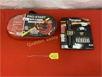 ENERGIZER FLASHLIGHT & PRO-START BOOSTER CABLES