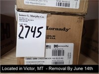 CASE OF (200) ROUNDS OF HORNADY 6MM CREEDMOOR 103