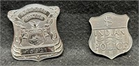 DETROIT POLICE BADGE AND INDIAN POLICE BADGE