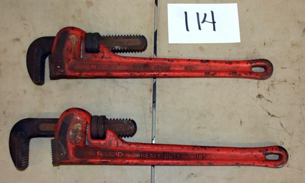 Rigid Pipe Wrenches (2) 18"